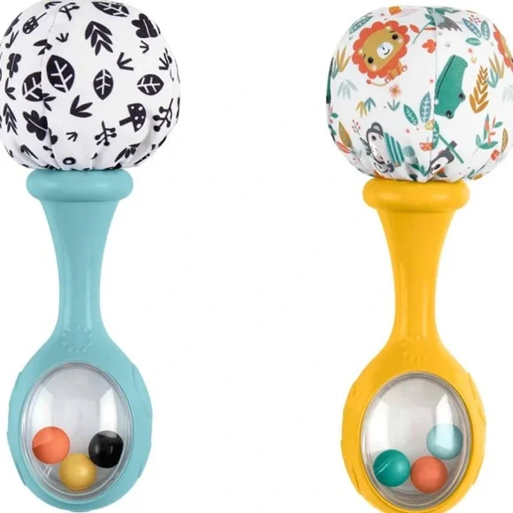 Fisher-Price Colorful Rattle Pair - Picture 6 of 7